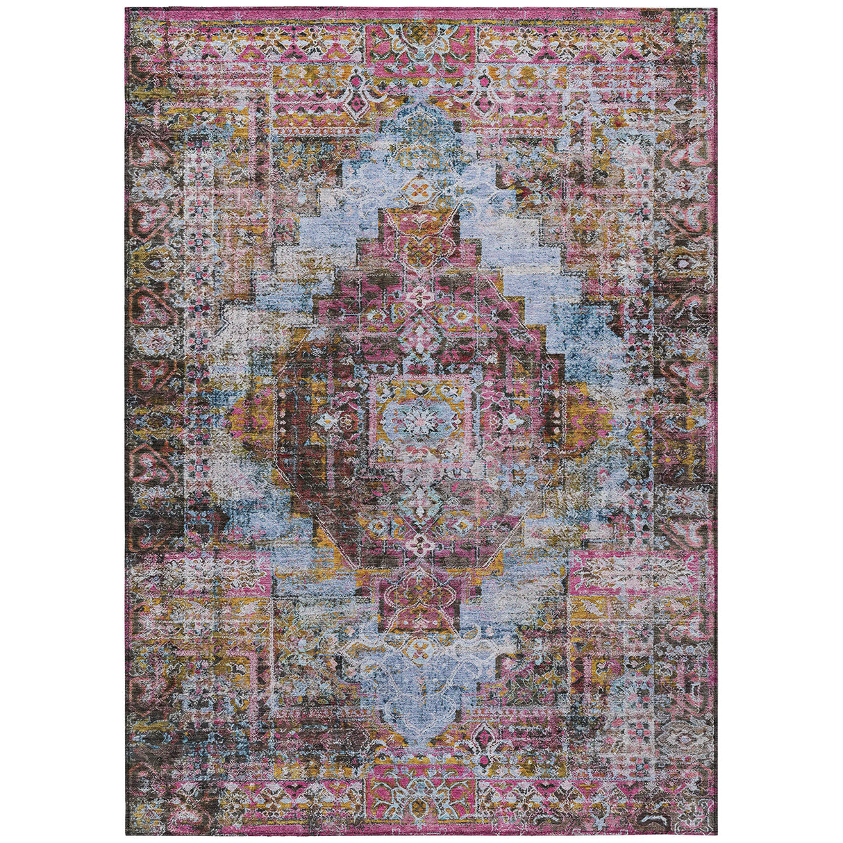 Addison Chantille ACN2139 Global Machine Made Traditional Pink Rug