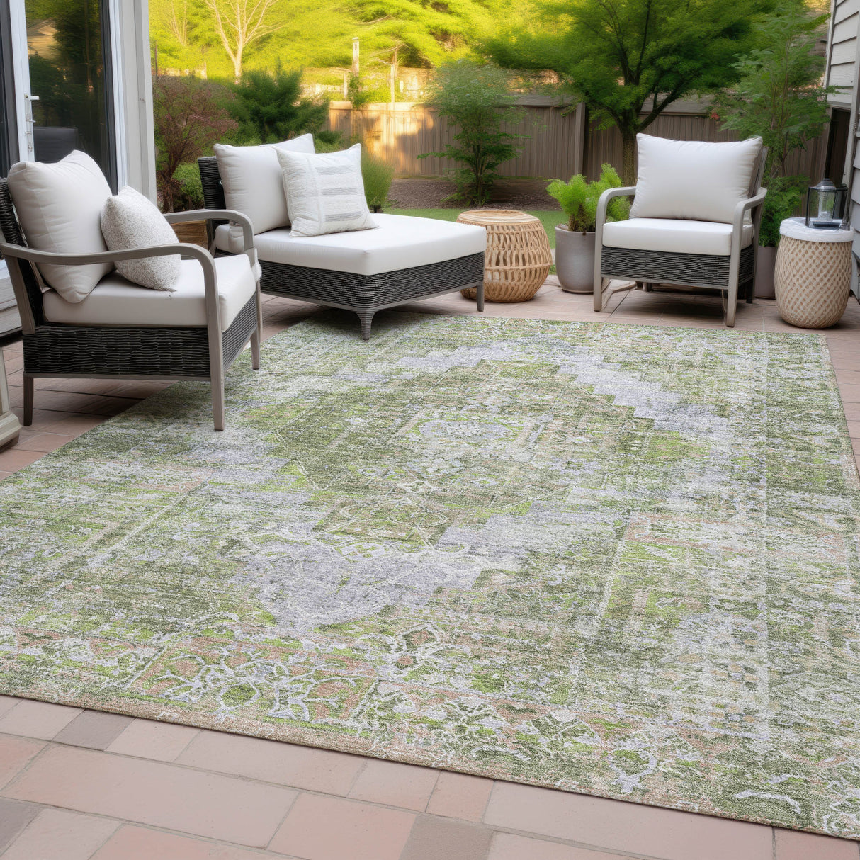 Addison Chantille ACN2140 Global Machine Made Traditional Aloe Rug