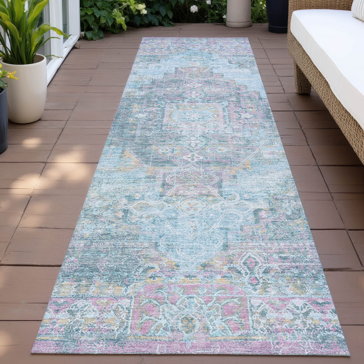 Addison Chantille ACN2140 Global Machine Made Traditional Blue Rug