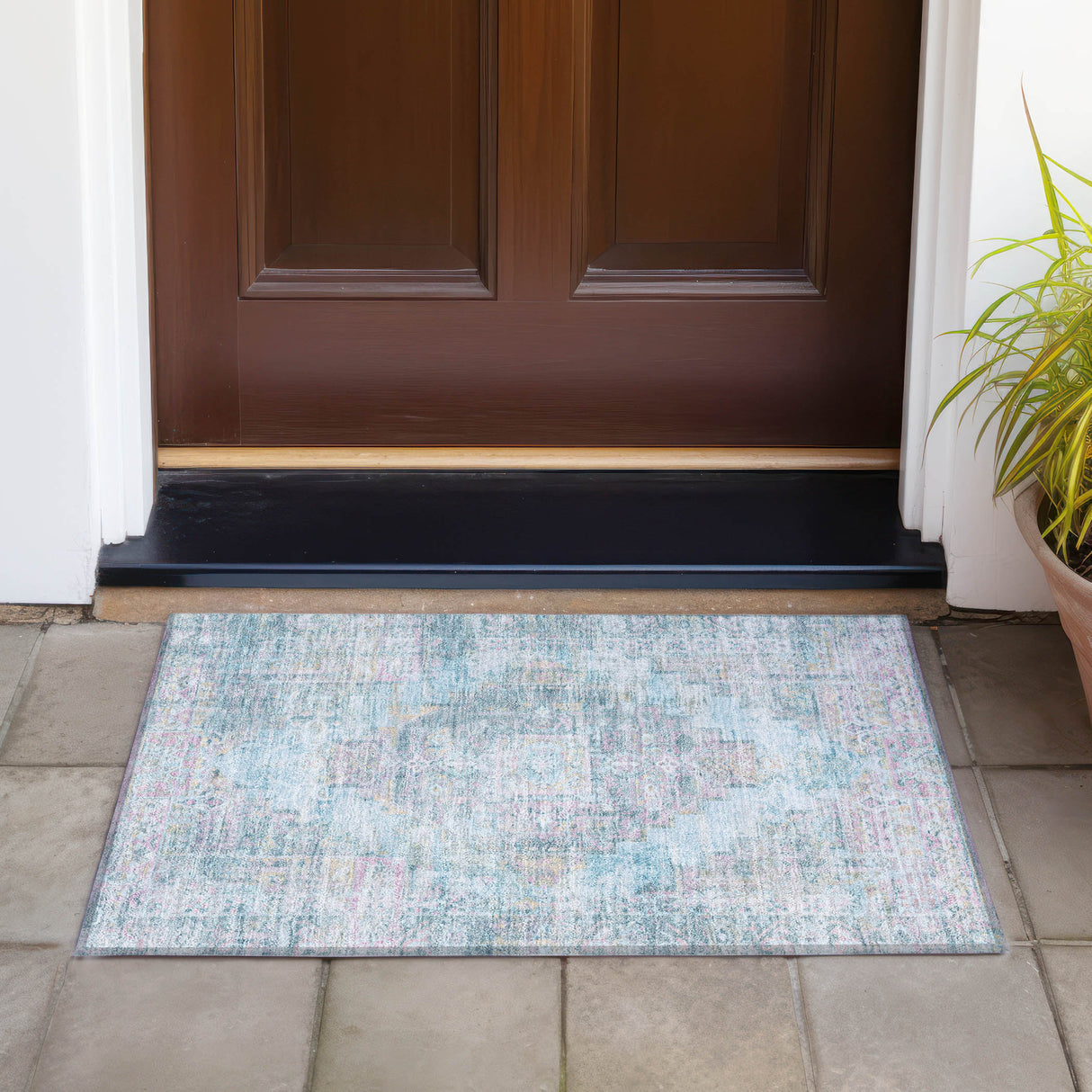 Addison Chantille ACN2140 Global Machine Made Traditional Blue Rug