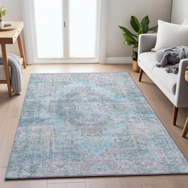 Addison Chantille ACN2140 Global Machine Made Traditional Blue Rug