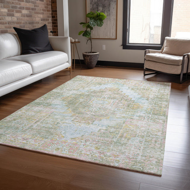 Addison Chantille ACN2140 Global Machine Made Traditional Green Rug