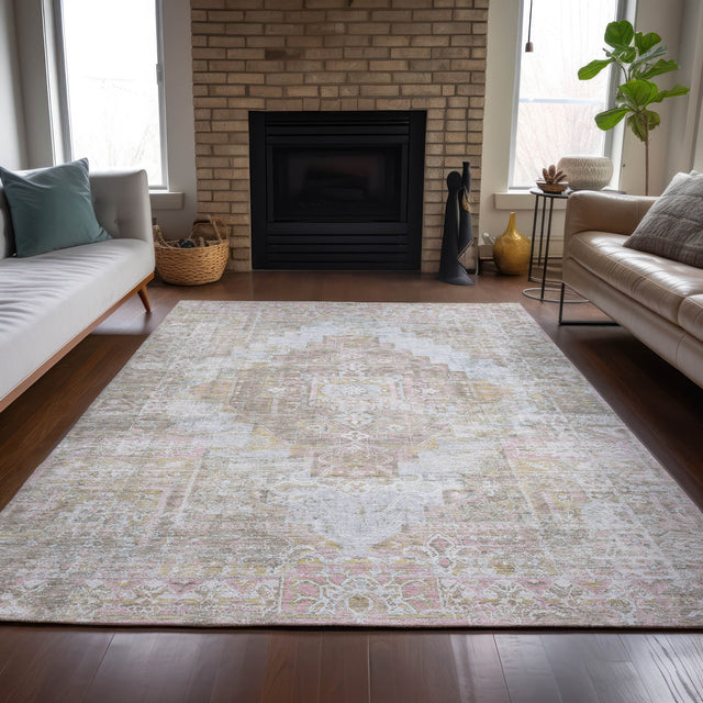Addison Chantille ACN2140 Global Machine Made Traditional Taupe Rug