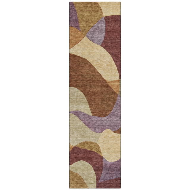 Addison Chantille ACN2141 Abstract Machine Made Transitional Paprika Rug