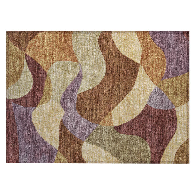 Addison Chantille ACN2141 Abstract Machine Made Transitional Paprika Rug