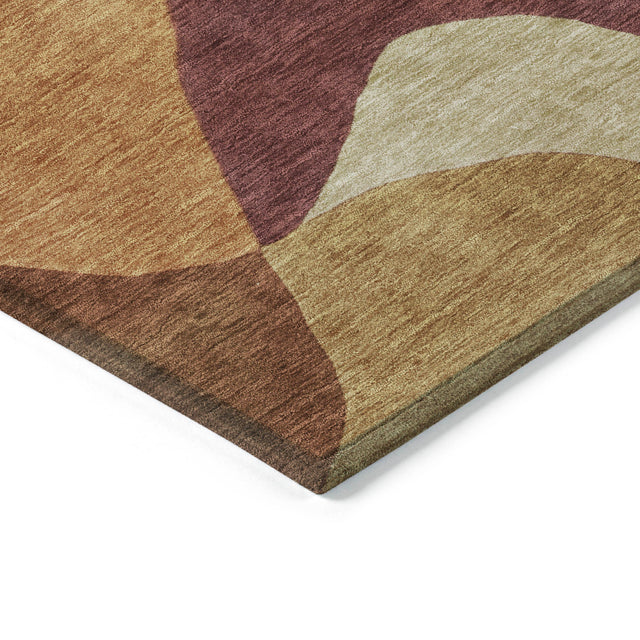 Addison Chantille ACN2141 Abstract Machine Made Transitional Paprika Rug