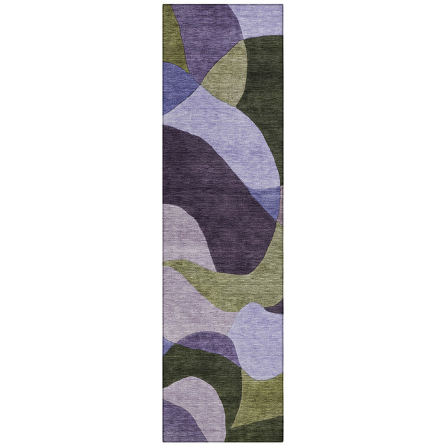 Addison Chantille ACN2141 Abstract Machine Made Transitional Purple Rug