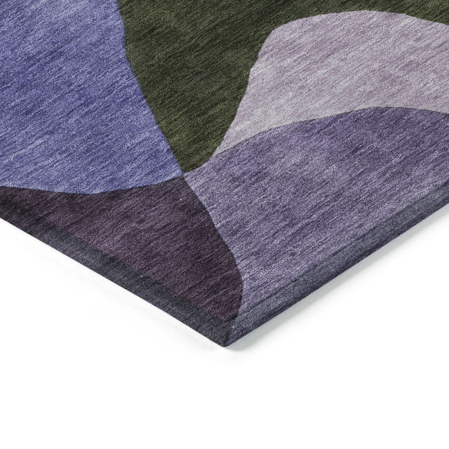 Addison Chantille ACN2141 Abstract Machine Made Transitional Purple Rug