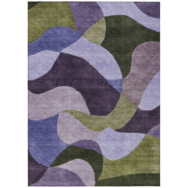 Addison Chantille ACN2141 Abstract Machine Made Transitional Purple Rug