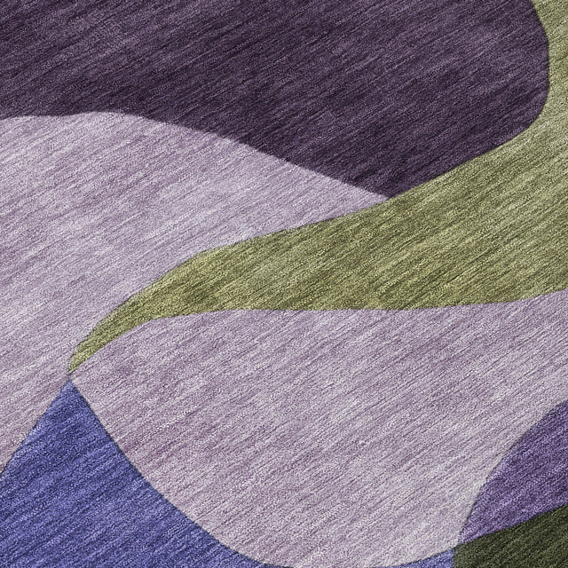 Addison Chantille ACN2141 Abstract Machine Made Transitional Purple Rug