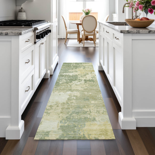 Addison Chantille ACN2142 Abstract Machine Made Transitional Aloe Rug