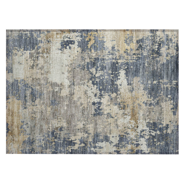 Addison Chantille ACN2142 Abstract Machine Made Transitional Blue Rug