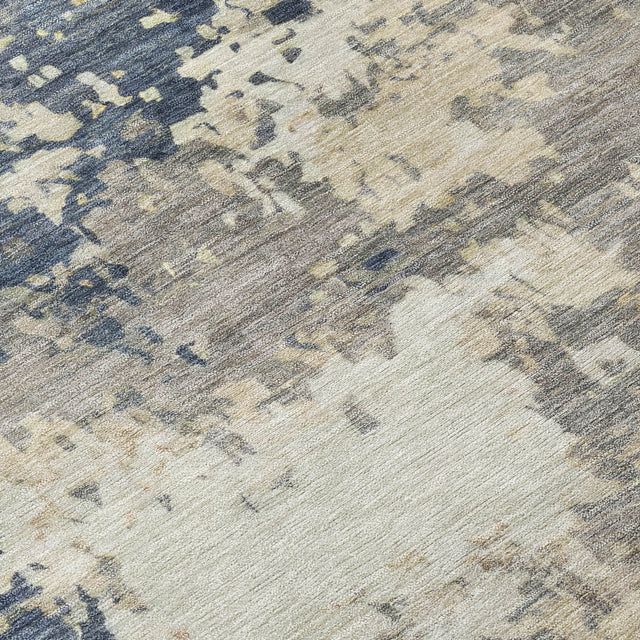 Addison Chantille ACN2142 Abstract Machine Made Transitional Blue Rug