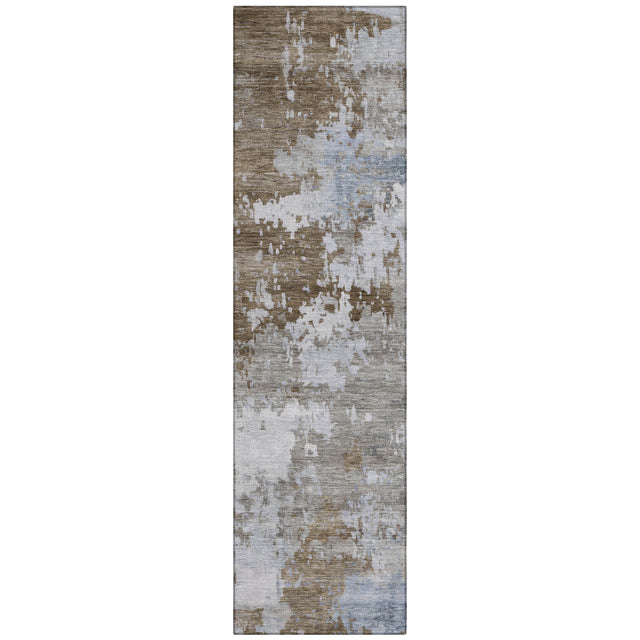 Addison Chantille ACN2142 Abstract Machine Made Transitional Chocolate Rug