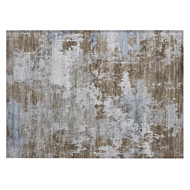 Addison Chantille ACN2142 Abstract Machine Made Transitional Chocolate Rug