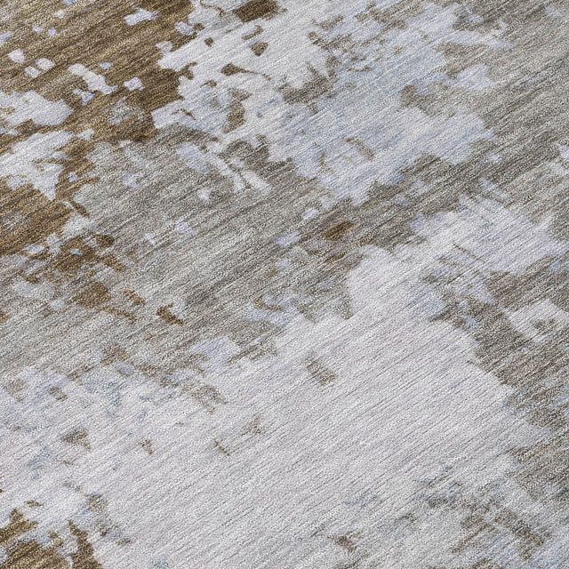 Addison Chantille ACN2142 Abstract Machine Made Transitional Chocolate Rug