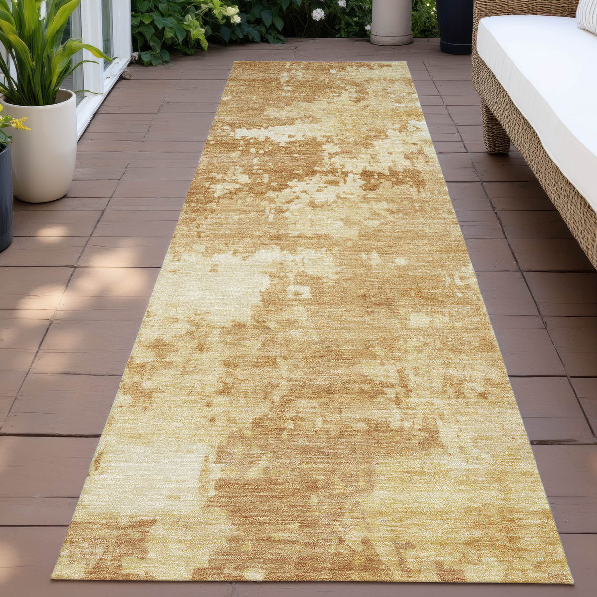 Addison Chantille ACN2142 Abstract Machine Made Transitional Copper Rug