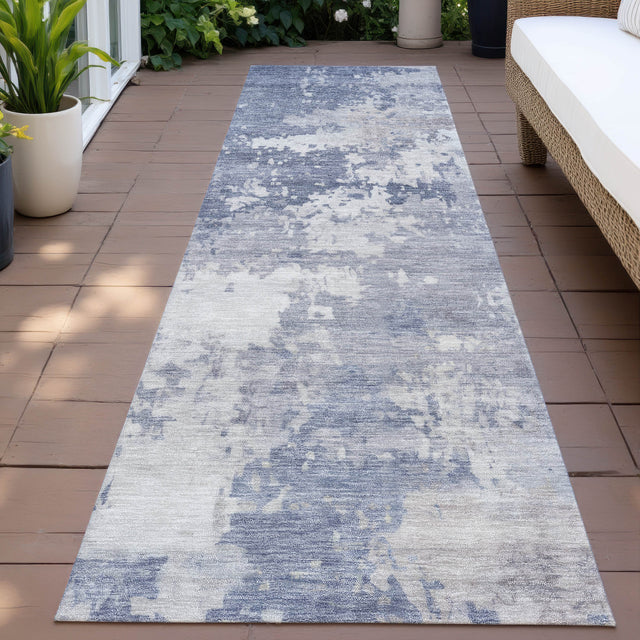 Addison Chantille ACN2142 Abstract Machine Made Transitional Denim Rug