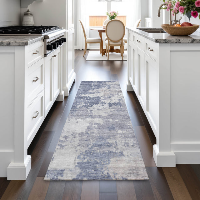 Addison Chantille ACN2142 Abstract Machine Made Transitional Denim Rug