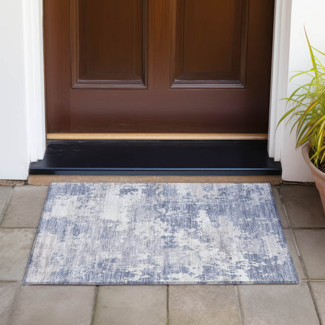 Addison Chantille ACN2142 Abstract Machine Made Transitional Denim Rug