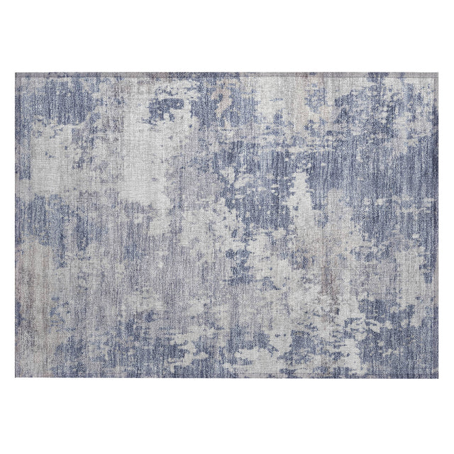 Addison Chantille ACN2142 Abstract Machine Made Transitional Denim Rug