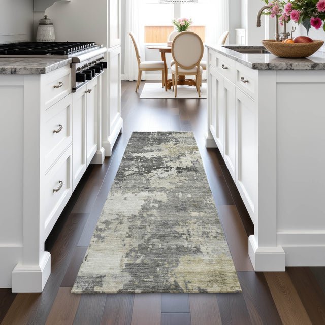 Addison Chantille ACN2142 Abstract Machine Made Transitional Pewter Rug