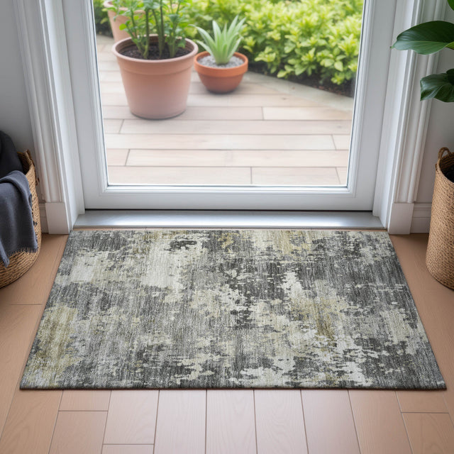 Addison Chantille ACN2142 Abstract Machine Made Transitional Pewter Rug