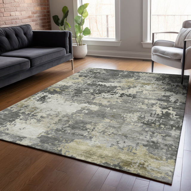 Addison Chantille ACN2142 Abstract Machine Made Transitional Pewter Rug