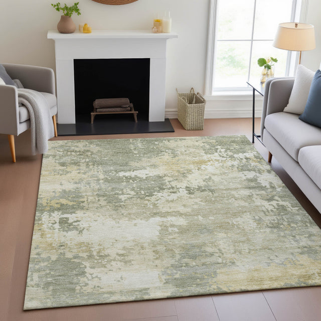 Addison Chantille ACN2142 Abstract Machine Made Transitional Sage Rug