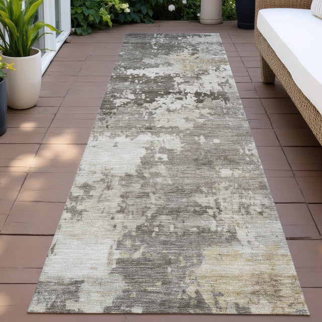 Addison Chantille ACN2142 Abstract Machine Made Transitional Taupe Rug