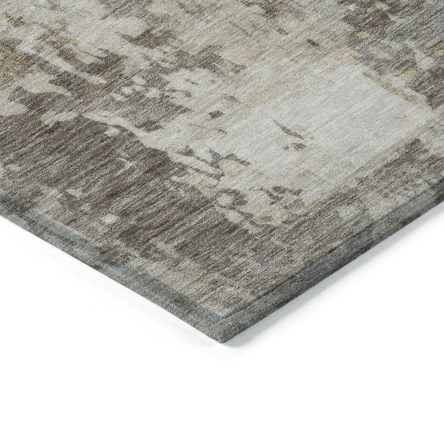 Addison Chantille ACN2142 Abstract Machine Made Transitional Taupe Rug
