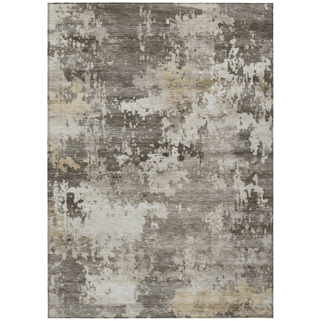 Addison Chantille ACN2142 Abstract Machine Made Transitional Taupe Rug