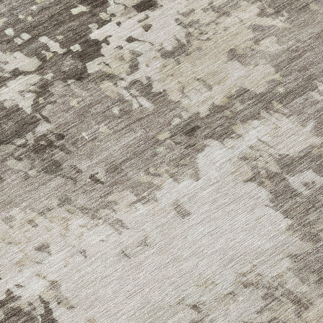 Addison Chantille ACN2142 Abstract Machine Made Transitional Taupe Rug