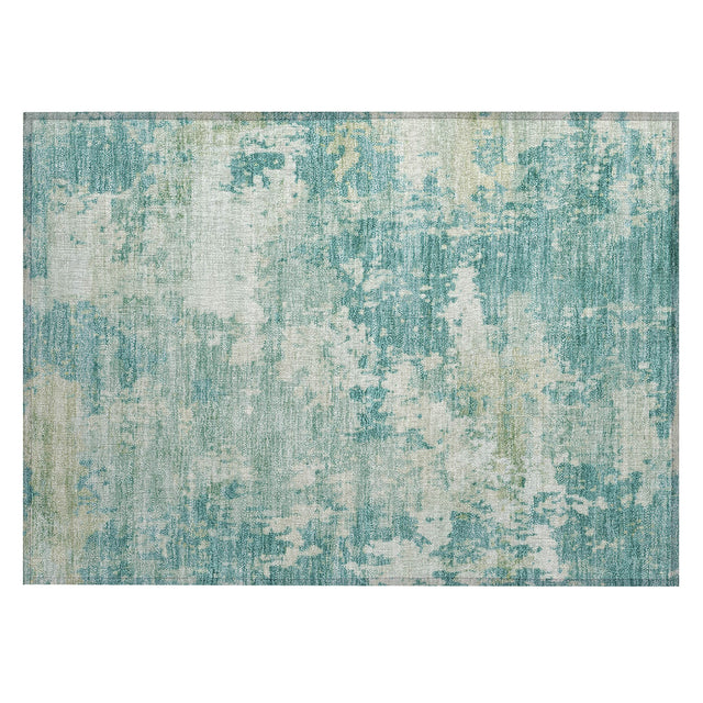 Addison Chantille ACN2142 Abstract Machine Made Transitional Teal Rug