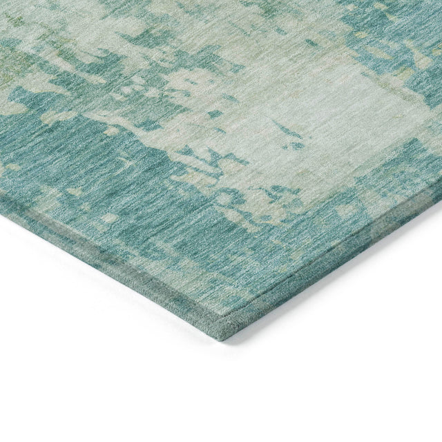 Addison Chantille ACN2142 Abstract Machine Made Transitional Teal Rug
