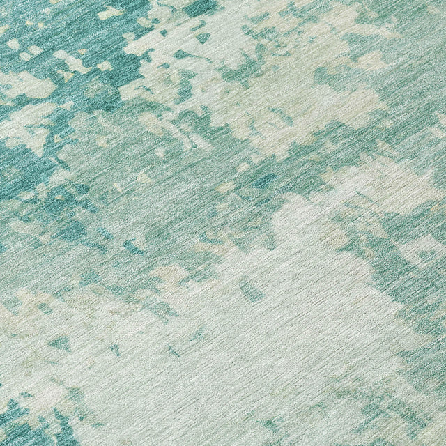 Addison Chantille ACN2142 Abstract Machine Made Transitional Teal Rug