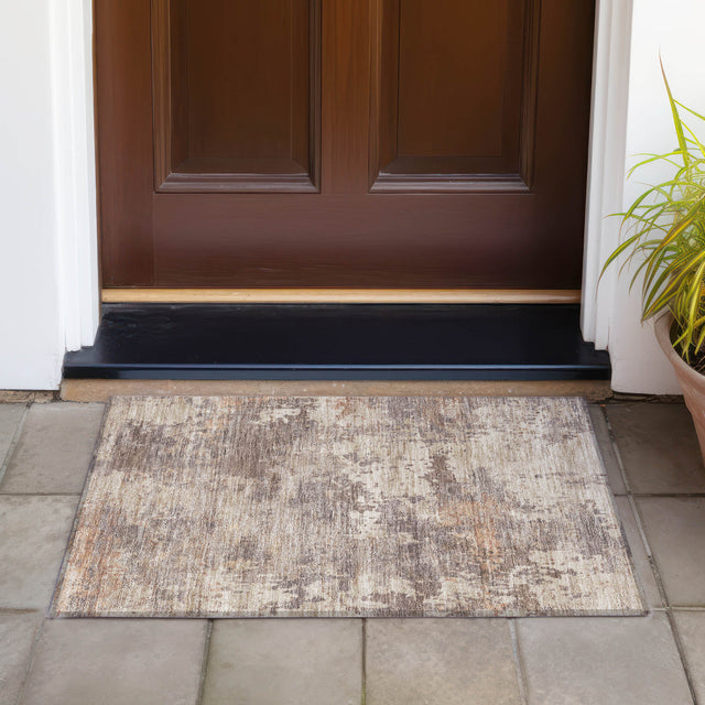 Addison Chantille ACN2143 Abstract Machine Made Transitional Brown Rug