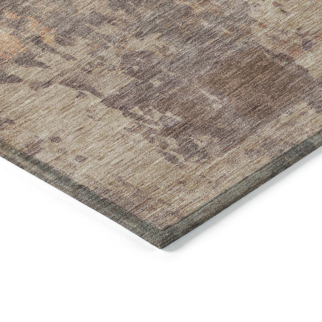 Addison Chantille ACN2143 Abstract Machine Made Transitional Brown Rug