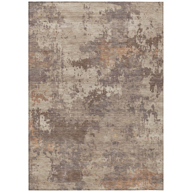 Addison Chantille ACN2143 Abstract Machine Made Transitional Brown Rug