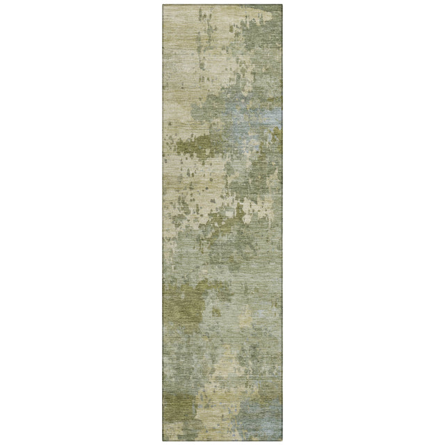 Addison Chantille ACN2143 Abstract Machine Made Transitional Green Rug