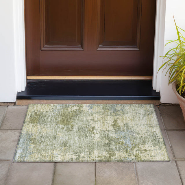 Addison Chantille ACN2143 Abstract Machine Made Transitional Green Rug