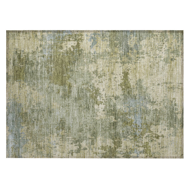 Addison Chantille ACN2143 Abstract Machine Made Transitional Green Rug