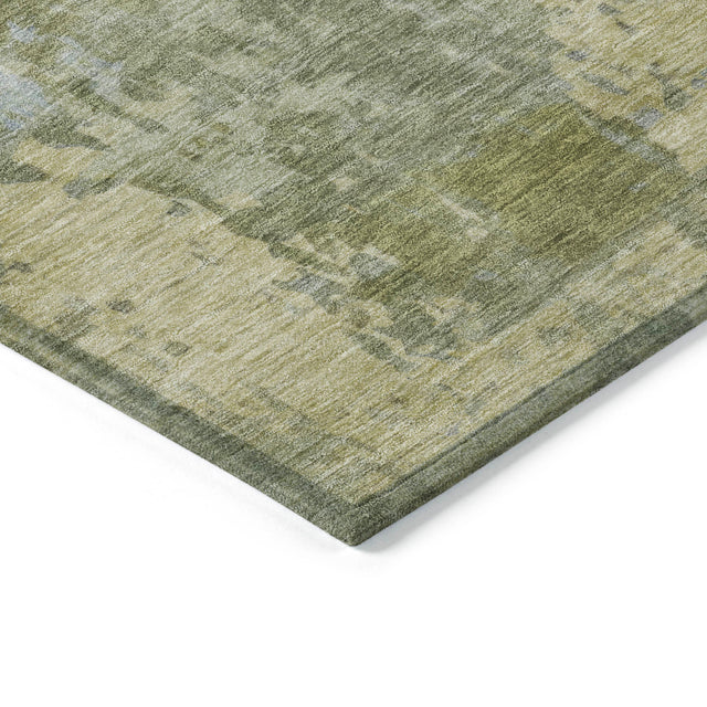Addison Chantille ACN2143 Abstract Machine Made Transitional Green Rug