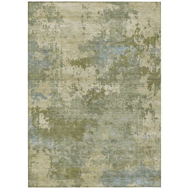 Addison Chantille ACN2143 Abstract Machine Made Transitional Green Rug