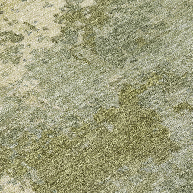 Addison Chantille ACN2143 Abstract Machine Made Transitional Green Rug