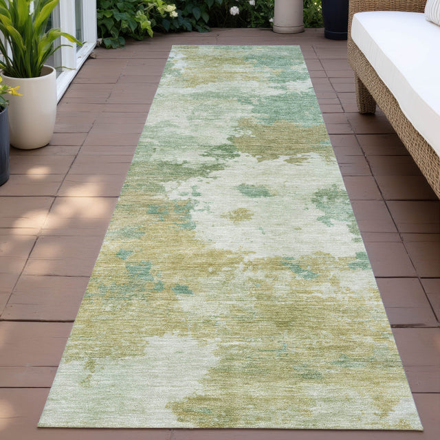 Addison Chantille ACN2144 Abstract Machine Made Transitional Aloe Rug