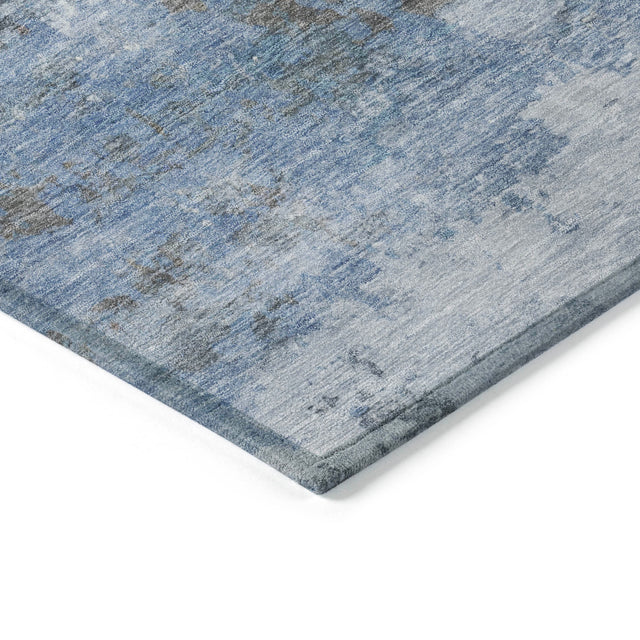 Addison Chantille ACN2144 Abstract Machine Made Transitional Blue Rug