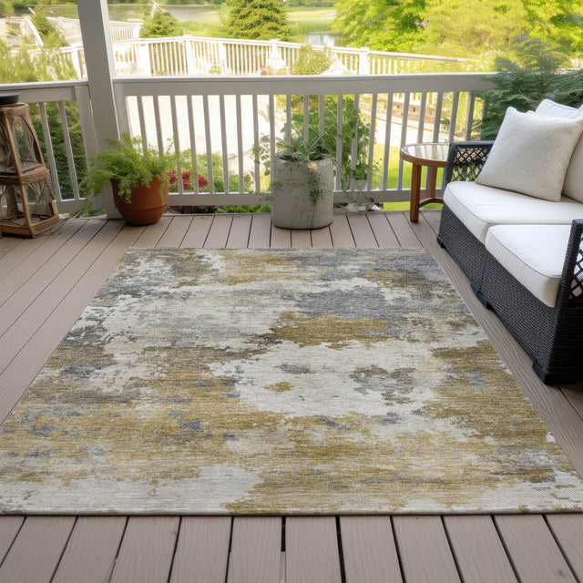 Addison Chantille ACN2144 Abstract Machine Made Transitional Brown Rug