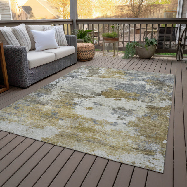 Addison Chantille ACN2144 Abstract Machine Made Transitional Brown Rug