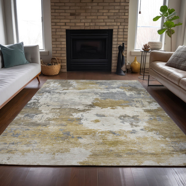 Addison Chantille ACN2144 Abstract Machine Made Transitional Brown Rug